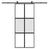 vidaXL bīdāmās durvis ar aparatūras komplektu 90x205 cm rūdīts stikls