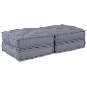 vidaXL Modulārais dīvāna vienība 2 gab. Audums Pelēka 140 x 70 x 36 cm
