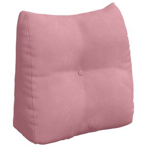 vidaXL Atpakaļ spilvens Rozā 45 x 24 x 50 cm Samts
