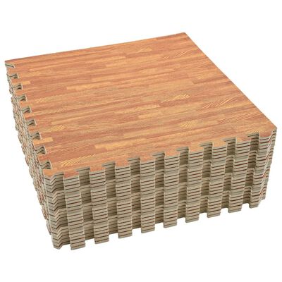 vidaXL grīdas paklājiņi, 24 gab., 8,64 ㎡, EVA putas, koka tekstūra
