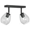 vidaXL Griestu prožektors Melns 33 x 13 x 26 cm Stikls un metāls