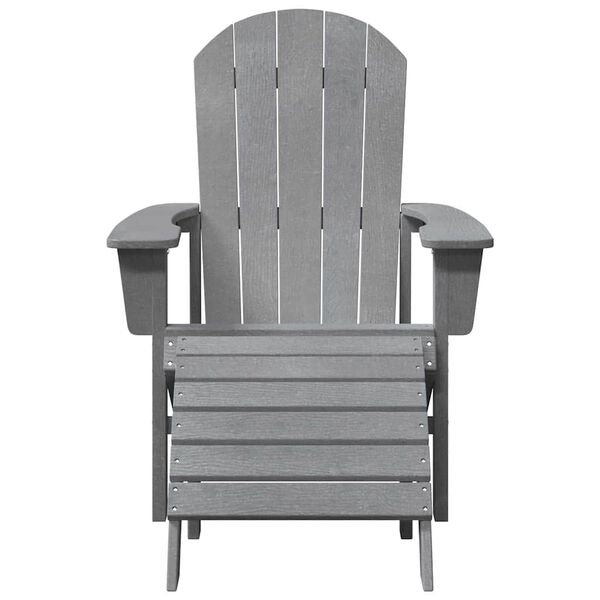 vidaXL Adirondack krēsls Gai&scaron;i pelēks 82 x 74 x 92 cm HDPE