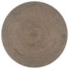 vidaXL paklājs, 120 cm, roku darbs, apaļ&scaron;, džuta, pelēks