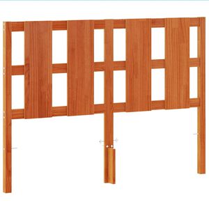 vidaXL galvgalis, vaska brūns, 135 cm, priedes masīvkoks