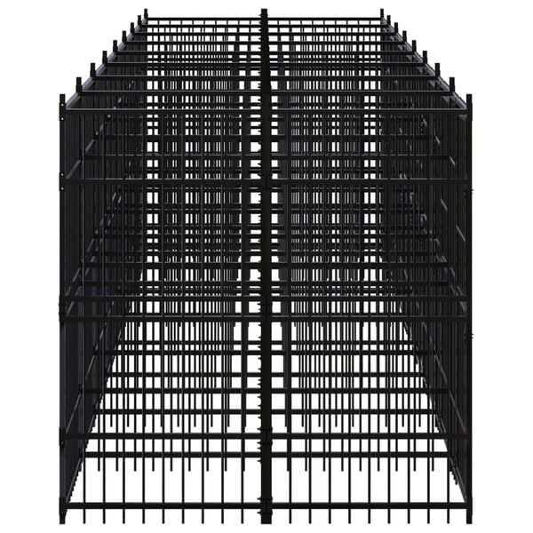 vidaXL suņu voljērs, 14,75 m&sup2;, tērauds