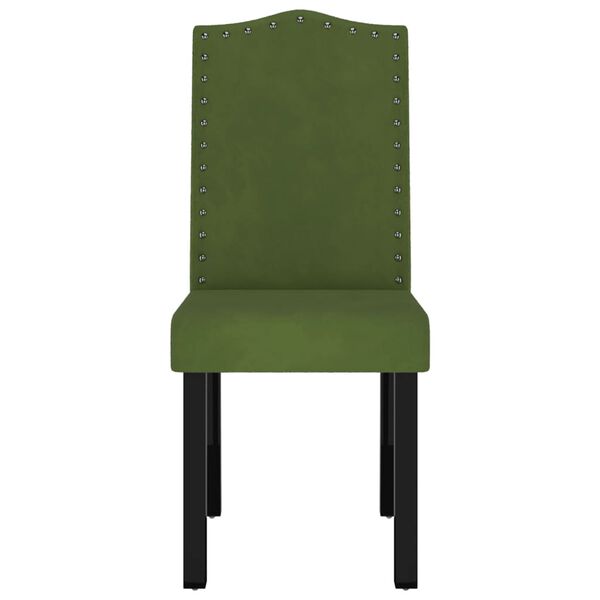 vidaXL virtuves krēsli, 6 gab., tum&scaron;i zaļ&scaron; samts