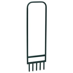 vidaXL zāliena aerators ar 5 zariem, zaļ&scaron;, pulverkrāsots tērauds