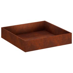 vidaXL Dārza stādītājs Rūsa 80 x 80 x 20 cm Novecināts tērauds
