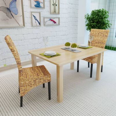 vidaXL virtuves krēsli, 2 gab., abaka un mango masīvkoks