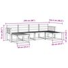 vidaXL Āra dīvānu komplekts 6 pcs Dabiska Inženierijas koks