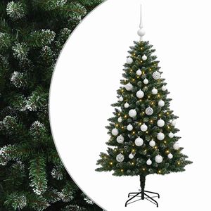 vidaXL Mākslīgā Ziemassvētku eglīte ar rotājumiem 150 cm 150 LED