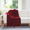 vidaXL Pleds Bordo sarkans 130 x 150 cm Flīss