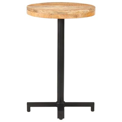 vidaXL bistro galds, Ø50x75 cm, apaļš, neapstrādāts mango koks