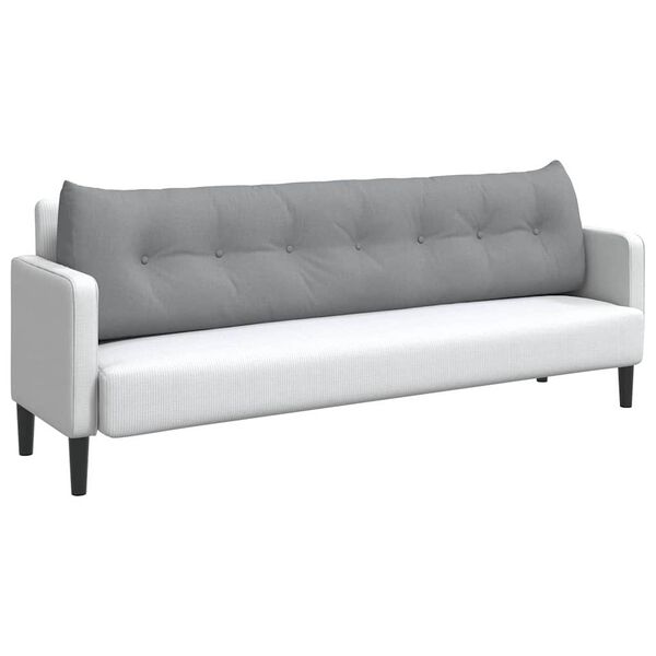 vidaXL Atpakaļ spilvens Gai&scaron;i pelēks 200 x 24 x 50 cm audums