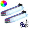 vidaXL LED stripa 2 pcs Melns un balts 1745 mm Vara un plastmasa