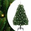 vidaXL Mākslīgā Ziemassvētku eglīte 150 cm 150 LED Silti balts Zaļa