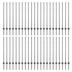 vidaXL Žoga āķis 88 pcs Pelēka 160 cm Tērauds