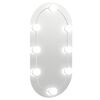 vidaXL spogulis ar LED gaismām, 60x30 cm, stikls, ovāls