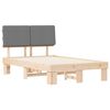 vidaXL Gultas rāmis ar polsterētu galvas balstu Gai&scaron;i pelēks