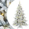 vidaXL Mākslīgā Saliekamā Ziemassvētku Egle su 300 LED Balts 210 cm