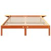 vidaXL Gultas rāmis Vaks brūns 140 x 200 cm Ciets priedes koks