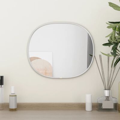 vidaXL sienas spogulis, sudraba krāsā, 30x25 cm