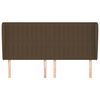 vidaXL galvgalis ar malām, 183x23x118/128 cm, tum&scaron;i brūns audums
