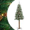 vidaXL Tievā Ziemassvētku Egle Zaļa 180 cm PVC un cietā priedes koks