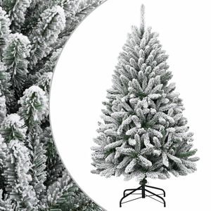 vidaXL mākslīgā Ziemassvētku egle ar sniegu, 120 cm