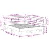 vidaXL gulta ar grāmatu plauktu, bez matrača, 160x200 cm, priedes koks