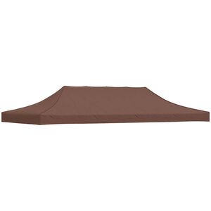 vidaXL dārza nojumes jumts, 6x3 m, brūns, 270 g/m&sup2;