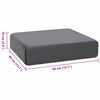 vidaXL Sēdvietas spilvens Pelēka 40 x 40 x 10 cm PU putas