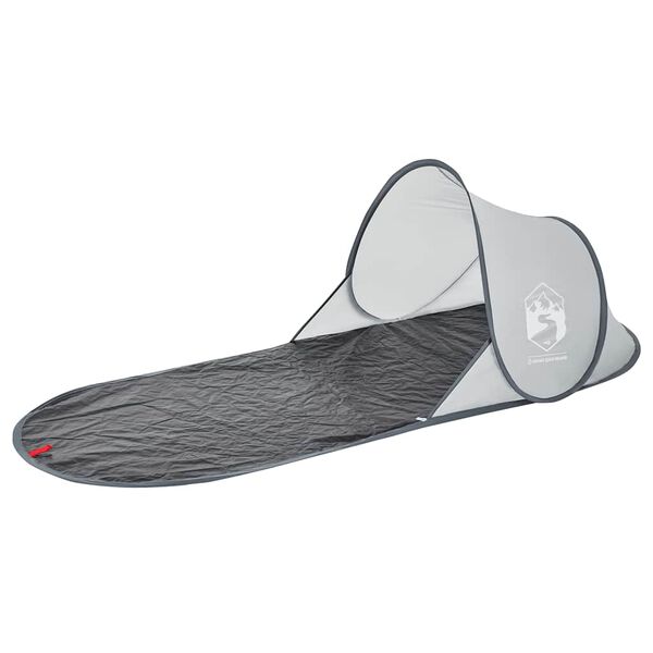 vidaXL pludmales telts, pelēka, ūdensizturīga