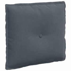 vidaXL Atpakaļ spilvens Tum&scaron;i pelēka 50 x 45 cm Korduroja audums