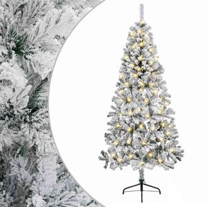 vidaXL Mākslīgā Saliekamā Ziemassvētku Egle 120 cm 150 LED Silti balts