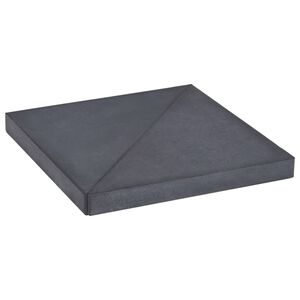 vidaXL kvadrātveida saulessarga svara plāksne, 15 kg, melns granīts