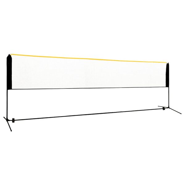 vidaXL regulējams badmintona tīkls, 500x103x94-158 cm, metāls