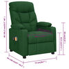 vidaXL elektrisks masāžas krēsls, tumši zaļš audums