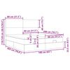 vidaXL Osmaņu gultas rāmis ar matračiem krēmkrāsas 160x200cm audums