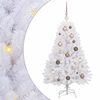 vidaXL Mākslīgā Ziemassvētku eglīte 120 cm PVC un tērauds Balts