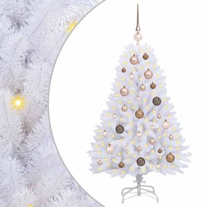 vidaXL Mākslīgā Ziemassvētku eglīte 120 cm PVC un tērauds Balts