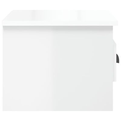vidaXL sienas naktsskapīši, 2 gab., 41,5x36x28 cm, spīdīgi balti