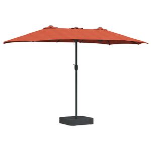 vidaXL Dārza parasols Sarkanbrūns 385 x 209 x 244 cm Poliesters