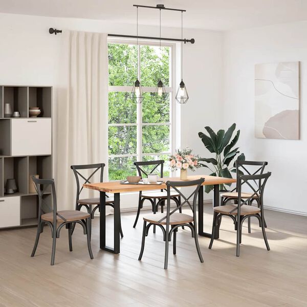 vidaXL konsoles galda kājas, 2 gab., U-veida, melnas, 38x(72-73) cm, tērauds