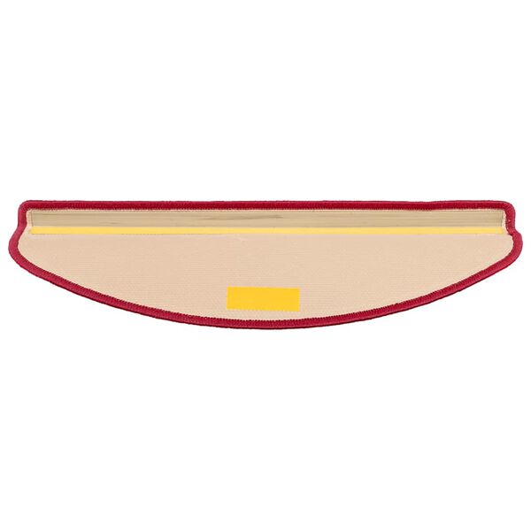 vidaXL kāpņu paklāji, 10 gab., pa&scaron;līmējo&scaron;i, 65x21x4 cm, sarkani