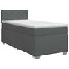 vidaXL Kontinentālā gulta ar matraci Tum&scaron;i pelēka 90 x 190cm Audums