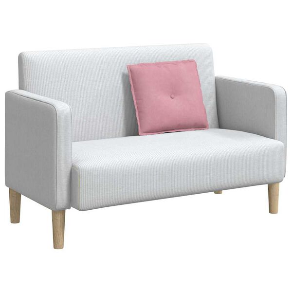 vidaXL Atpakaļ spilvens Rozā 50 x 45 cm Korduroja audums