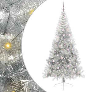 vidaXL Mākslīgais LED Ziemassvētku eglīte Sudraba 240 cm PET