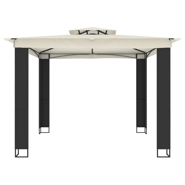 vidaXL nojume ar dubultu jumtu, krēmkrāsas, 2,94x2,94 m, tērauds