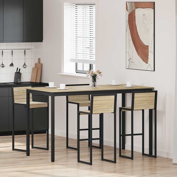 vidaXL Stāvo&scaron;s bāra galds Inženierijas koks